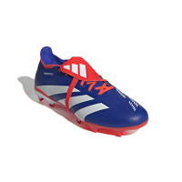 adidas Predator League FT Gras Voetbalschoenen (FG) Blauw Wit Rood
