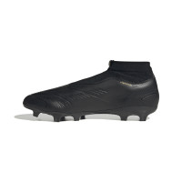 adidas Predator League Laceless Grass Football Shoes (FG) Black Grey Gold