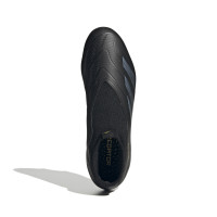 adidas Predator League Laceless Grass Football Shoes (FG) Black Grey Gold