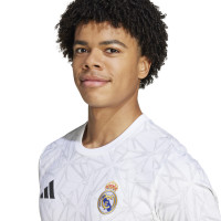 adidas Real Madrid Pre-Match Trainingsshirt 2024-2025 Wit Grijs