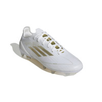 adidas F50 Pro Gras Voetbalschoenen (FG) Wit Goud