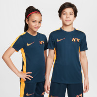 Nike Kylian Mbappé Academy Training Shirt Kids Dark Blue Orange