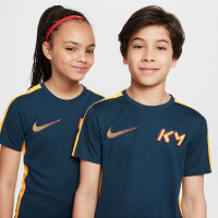 Nike Kylian Mbappé Academy Training Shirt Kids Dark Blue Orange