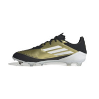 adidas F50 Messi League Gras / Kunstgras Voetbalschoenen (MG) Goud Zwart Wit