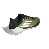 adidas F50 Messi League Gras / Kunstgras Voetbalschoenen (MG) Goud Zwart Wit