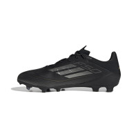 adidas F50 League Gras / Kunstgras Voetbalschoenen (MG) Zwart Grijs Goud