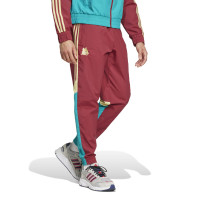 adidas AS Roma Culturewear Trainingspak Woven Full-Zip 2024-2025 Bordeauxrood Goud Turquoise
