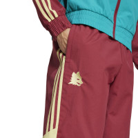 adidas AS Roma Culturewear Trainingspak Woven Full-Zip 2024-2025 Bordeauxrood Goud Turquoise