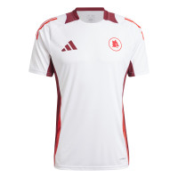 adidas AS Roma Trainingsshirt 2024-2025 Wit Bordeauxrood Oranje