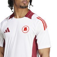 adidas AS Roma Trainingsshirt 2024-2025 Wit Bordeauxrood Oranje
