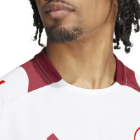 adidas AS Roma Trainingsshirt 2024-2025 Wit Bordeauxrood Oranje