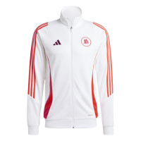 adidas AS Roma Trainingspak Full-Zip 2024-2025 Wit Bordeauxrood Oranje