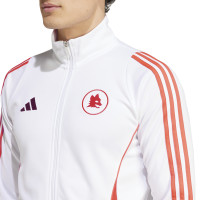 adidas AS Roma Trainingspak Full-Zip 2024-2025 Wit Bordeauxrood Oranje