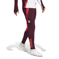 adidas AS Roma Trainingspak 1/4-Zip 2024-2025 Wit Bordeauxrood Oranje