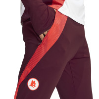 adidas AS Roma Trainingspak 1/4-Zip 2024-2025 Wit Bordeauxrood Oranje