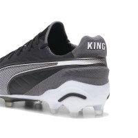 PUMA King Ultimate Grass/Artificial Grass Football Shoes (MG) Black White Grey