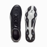 PUMA King Pro Grass/Artificial Grass Football Shoes (MG) Black White Grey