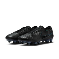 Nike Tiempo Legend 10 Elite Iron-Nop Football Shoes (SG) Anti-Clog Black Dark Green