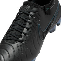 Nike Tiempo Legend 10 Elite Iron-Nop Football Shoes (SG) Anti-Clog Black Dark Green