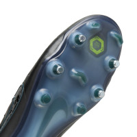 Nike Tiempo Legend 10 Elite Iron-Nop Football Shoes (SG) Anti-Clog Black Dark Green