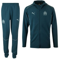 PUMA Olympique Marseille Casuals Full-Zip Tracksuit 2024-2025 Dark Blue Light Blue