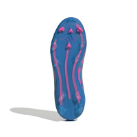 adidas F50 Pro Gras Football Shoes (FG) Kids Blue Pink White