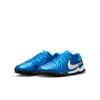 Nike Tiempo Legend 10 Academy Turf Football Boots (TF) Kids Blue White Black