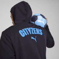 PUMA Manchester City Casuals Vest 2024-2025 Donkerblauw Blauw