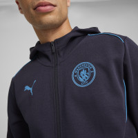 PUMA Manchester City Casuals Vest 2024-2025 Donkerblauw Blauw