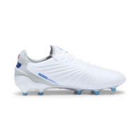 PUMA King Ultimate Grass/Artificial Grass Football Shoes (MG) Women's White Blue Light Pink