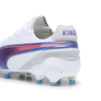PUMA King Ultimate Grass/Artificial Grass Football Shoes (MG) Women's White Blue Light Pink