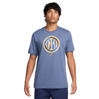 Nike Inter Milan Crest T-Shirt 2024-2025 Grey Blue Gold