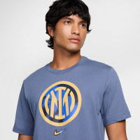 Nike Inter Milan Crest T-Shirt 2024-2025 Grey Blue Gold