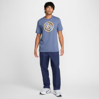 Nike Inter Milan Crest T-Shirt 2024-2025 Grey Blue Gold