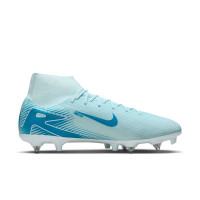 Nike Zoom Mercurial Superfly 10 Academy Iron Nop Football Shoes (SG) Anti-Clog Light Blue