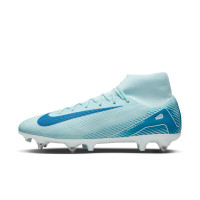 Nike Zoom Mercurial Superfly 10 Academy Iron Nop Football Shoes (SG) Anti-Clog Light Blue