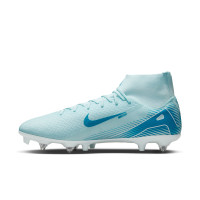 Nike Zoom Mercurial Superfly 10 Academy Iron Nop Football Shoes (SG) Anti-Clog Light Blue