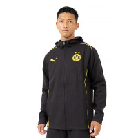 PUMA Borussia Dortmund Casuals Full-Zip Tracksuit 2024-2025 Black Yellow