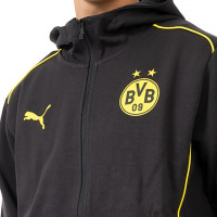 PUMA Borussia Dortmund Casuals Full-Zip Tracksuit 2024-2025 Black Yellow