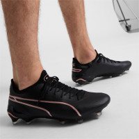 PUMA King Ultimate Gras / Kunstgras Voetbalschoenen (MG) Zwart Brons Donkergrijs
