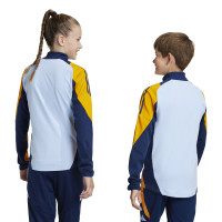 adidas Real Madrid Trainingspak 1/4-Zip 2024-2025 Kids Lichtblauw Donkerblauw