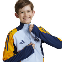 adidas Real Madrid Trainingspak 1/4-Zip 2024-2025 Kids Lichtblauw Donkerblauw