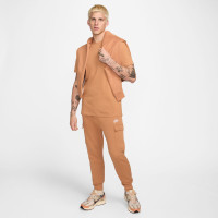 Nike Sportswear Club T-Shirt Lichtbruin Wit