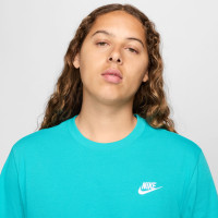 Nike Sportswear Club T-Shirt Turquoise Wit