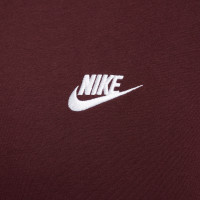 Nike Sportswear Club T-Shirt Bordeauxrood Wit