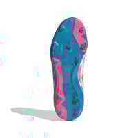 adidas Predator League Laceless Grass Football Shoes (FG) Kids White Pink Blue