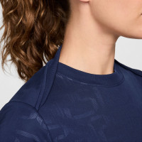 Nike FC Barcelona Pre-Match Trainingsshirt 2024-2025 Dames Donkerblauw Goud