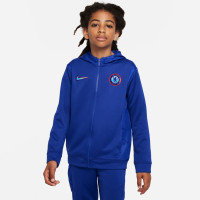 Nike Chelsea Trainingspak Woven Hooded 2024-2025 Kids Blauw Lichtblauw Felrood