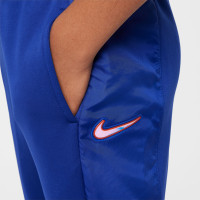 Nike Chelsea Trainingspak Woven Hooded 2024-2025 Kids Blauw Lichtblauw Felrood