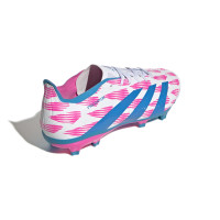 adidas Predator League Gras Football Shoes (FG) White Pink Blue